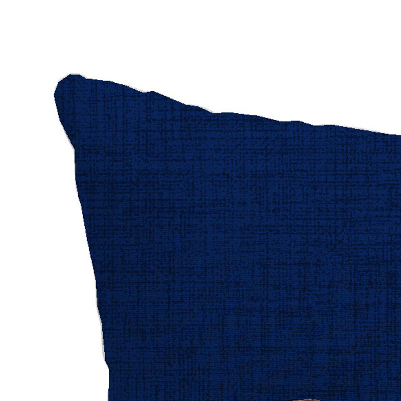 17" x 17" Sorvino Ash Solid Outdoor Throw Pillow with 3 Coconut Buttons (Set of 2), Navy