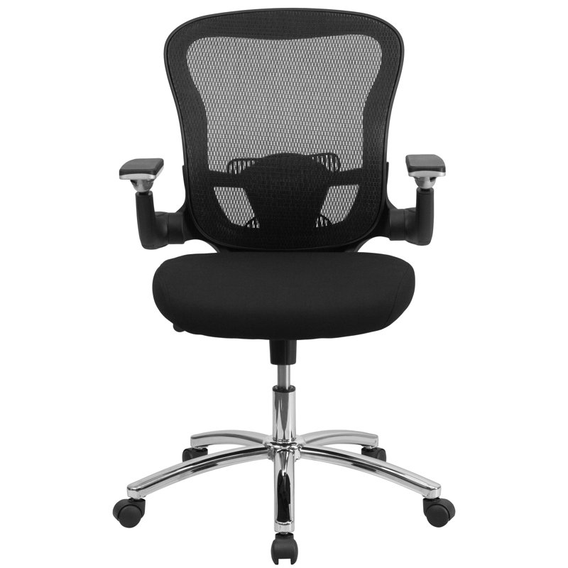  Chaise de bureau ergonomique en maille à dossier moyen avec accoudoirs rabattables réglables en hauteur
