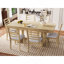 Ensemble de table de salle à manger extensible 7 pièces, table de ferme avec rallonge 18 ", table de cuisine rustique en bois 78" et chaises rembourrées 6 pièces, ensemble de table de salle à manger extensible pour salle à manger-1256627366-1256627367