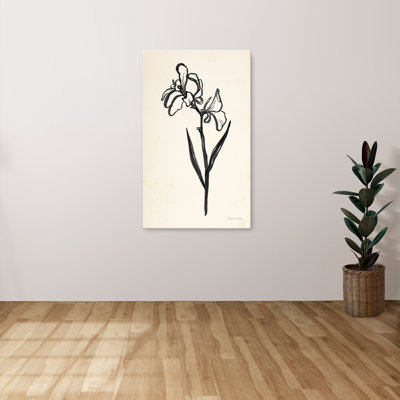 "Ink Flower II Cream" by Sara Zieve Miller Print on Canvas