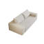 Canapé 63 po 2 places, tissu velours côtelé, sièges profonds, canapé causeuse confortable, sans assemblage, 1 pièce pour salon, chambre à coucher, salle de conférence, appartement, blanc