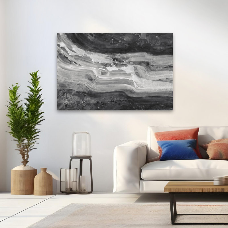 Contemporains et courants traditionnels gris noir blanc, H 48 po x l 32 po
