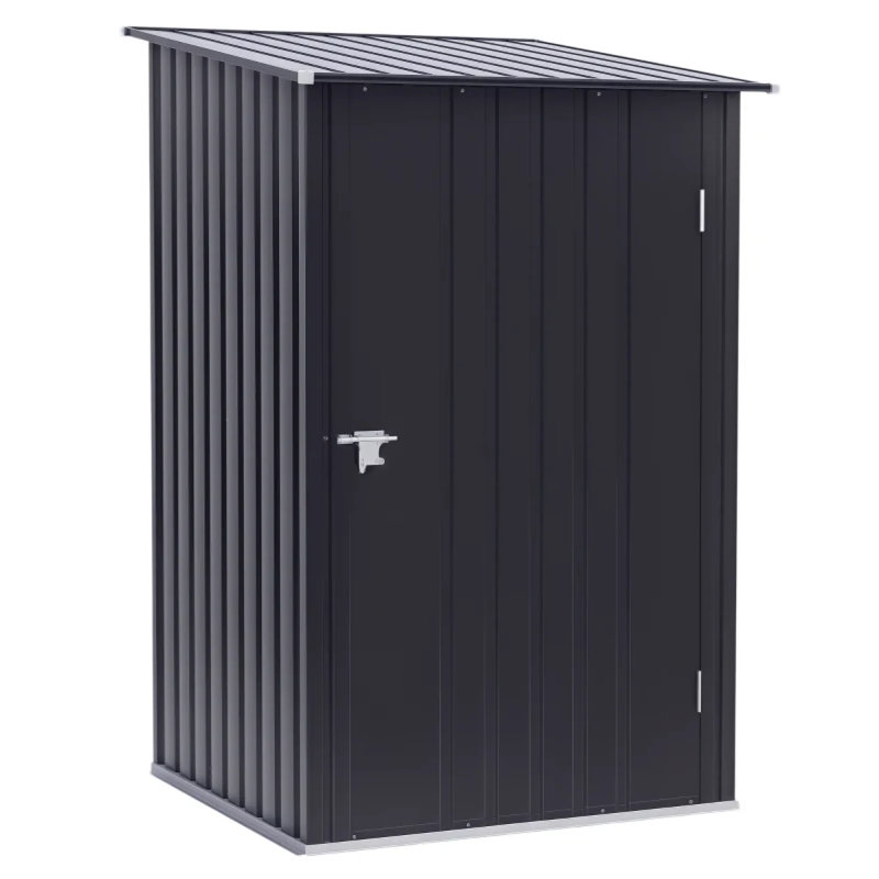 Lockable Storage Sheds, Small Steel Modern Lean To For Patio Garden Yard
