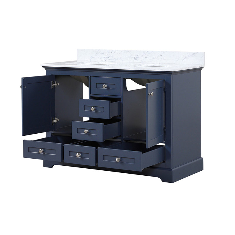 Double Bath Vanity with Carrara Marble Top