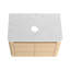 Meuble-lavabo mural 30 po, base en contreplaqué, 2 portes d'armoire à fermeture en douceur avec fermeture en douceur, 45 poignées cachées, protection de la surface de l'eau, style moderne pour la décoration, chêne blanc américain