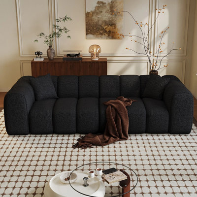 Canapé Boneless 102 po Cloud, canapé 4 places avec assise profonde, canapés confortables pour le salon, canapé moderne avec coussin rembourré, 2 coussins, bureau de chambre à coucher