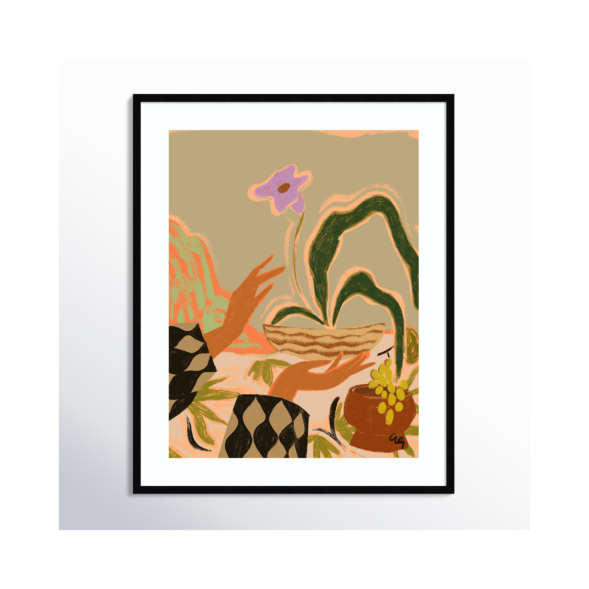 The Power Of One by Arty Guava Wood Framed Wall Art Print, 41" H x 33" W, Black 