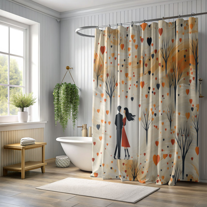 Rideau de douche Sweet Hug, H 74 po x l 71 po