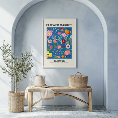 Bangkok Flower Market Poster Print