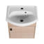 Petit meuble-lavabo de 18 po avec lavabo en céramique, fixation murale