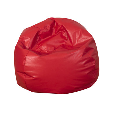 Small Vegan Leather 26" Round Bean Bag