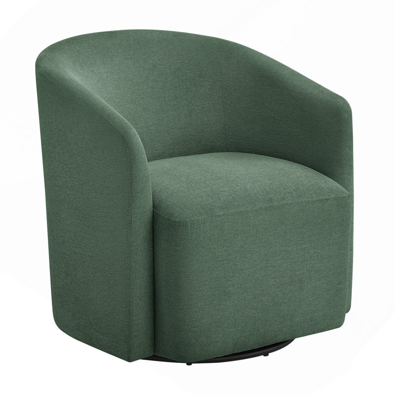 Fauteuil demi-tonneau pivotant vert, Vert