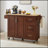 Culinary Rolling Kitchen Island with Rubberwood Countertop & Ample Storage-123751510