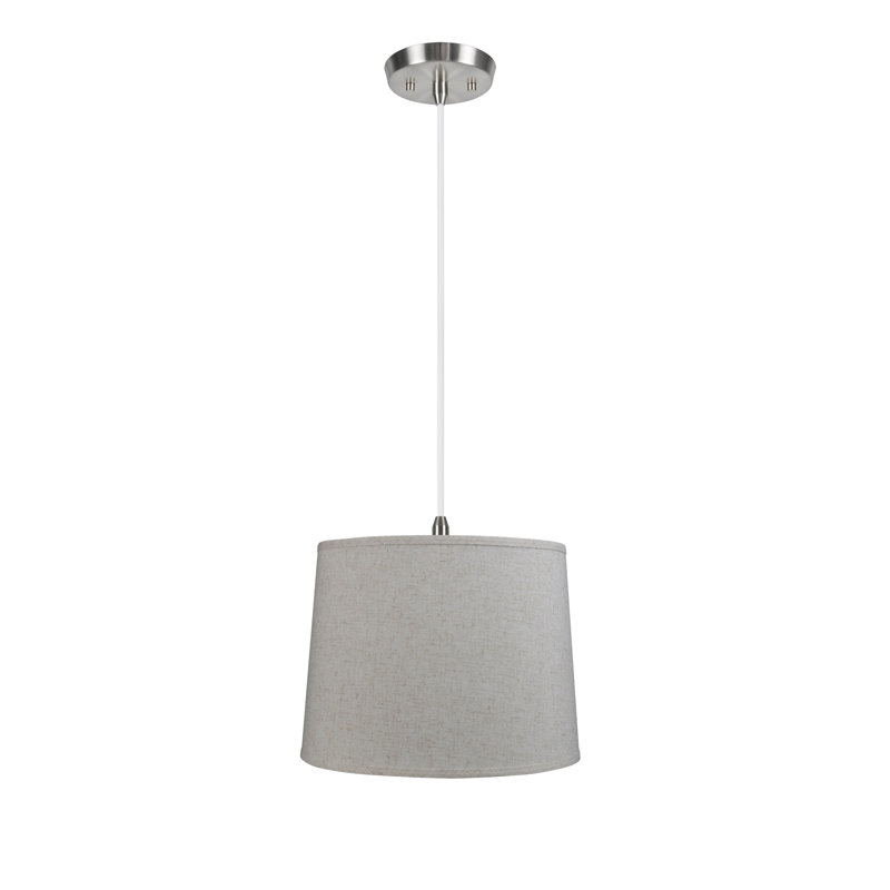 Luminaire suspendu tambour 2 lumières unique Waveside, Beige