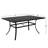 Errik Rectangular Metal Outdoor Dining Table with Umbrella Hole-2080287217