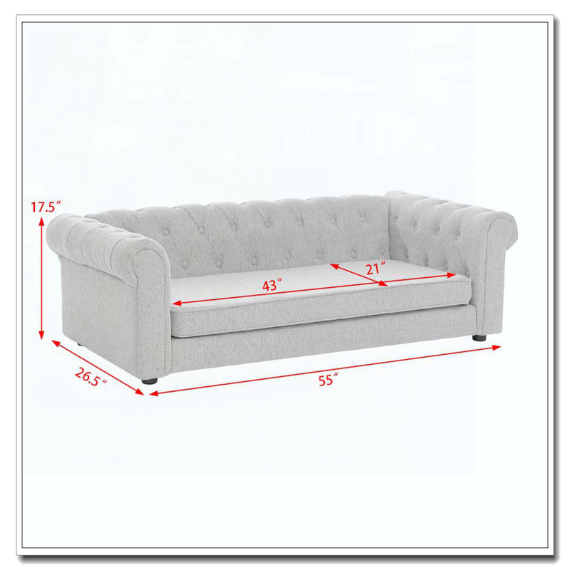 Lit rectangulaire pour chien, canapé-lit pour chien, Vert olive