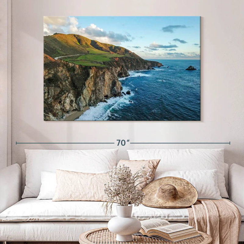 Gillard Cliff In Big Sur, H 34 po x l 51 po