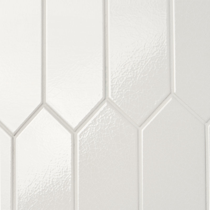 Saloni 3" x 12" Ceramic Subway Tile, White