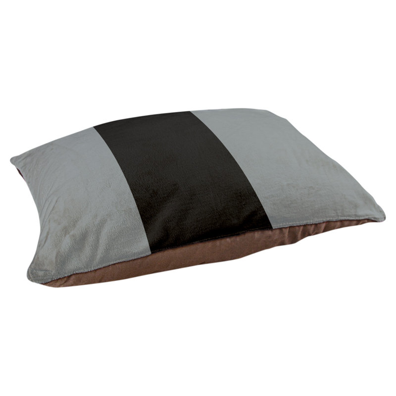 Coussin Designer, Grand (L 40 po x l 50 po), Argent / noir