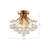 Crapps 3-Light Gold Crystal Semi Flush Mount-2048806367