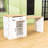 Extendable Kitchen Island with Storage Drawers, Cabinets, Open Shelves and Built-In Charging Station-1194175187