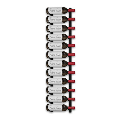 Wine Rack Wall Mounted, Premium Black 12 Bottle Wall Wine Rack, Metal Wine Rack For Wine Display, Wall Racks For Wine Storage, Hanging Wine Shelf For