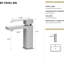Robinet de lavabo pour salle de bain à poignée simple 7,21 "en nickel brossé - teint, avec cartouche en céramique et poignée en acier inoxydable, conçu pour durer-128812645