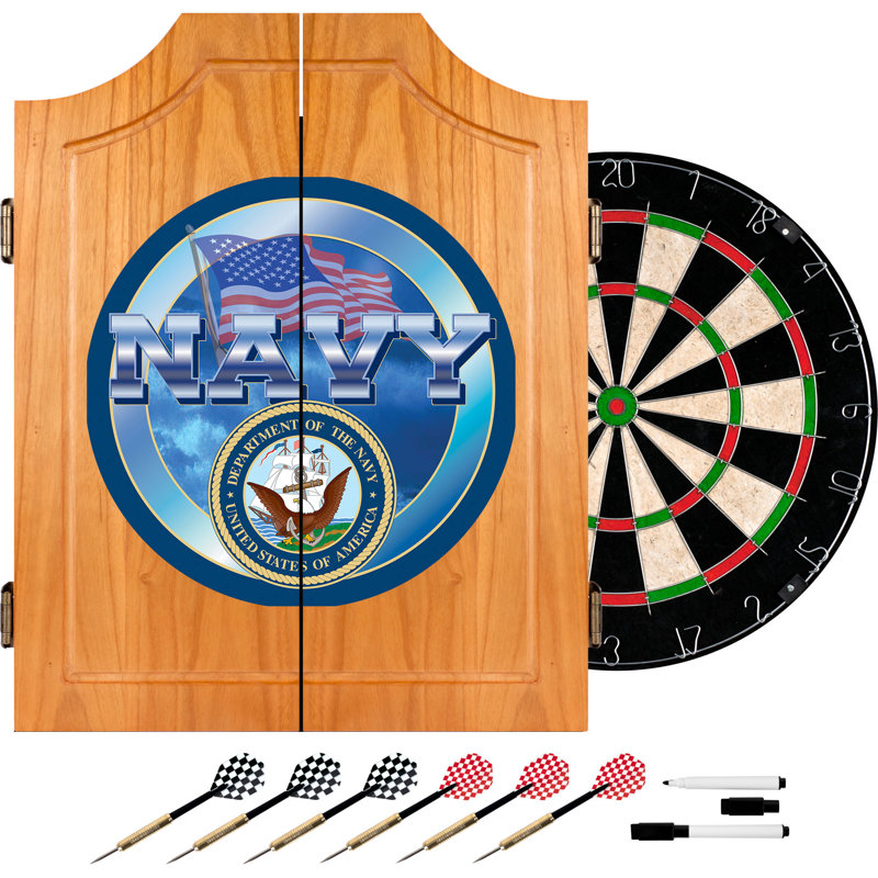 Armoire de jeu de fléchettes marine us
