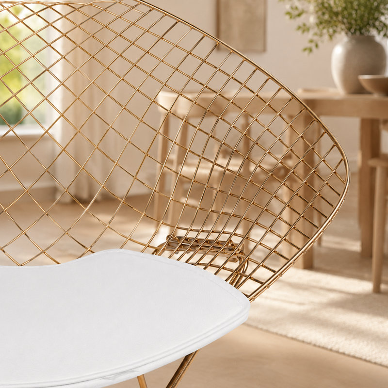 Fauteuil Diamant Cadre Or