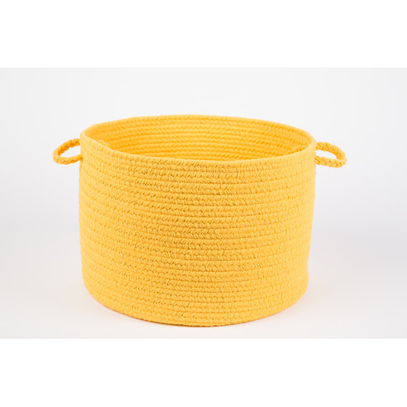 August Grove® Smyth Fabric Decorative Basket, Daffodil