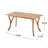 Outdoor 59 Inch Rectangular Solid Wood Table Dining Table
