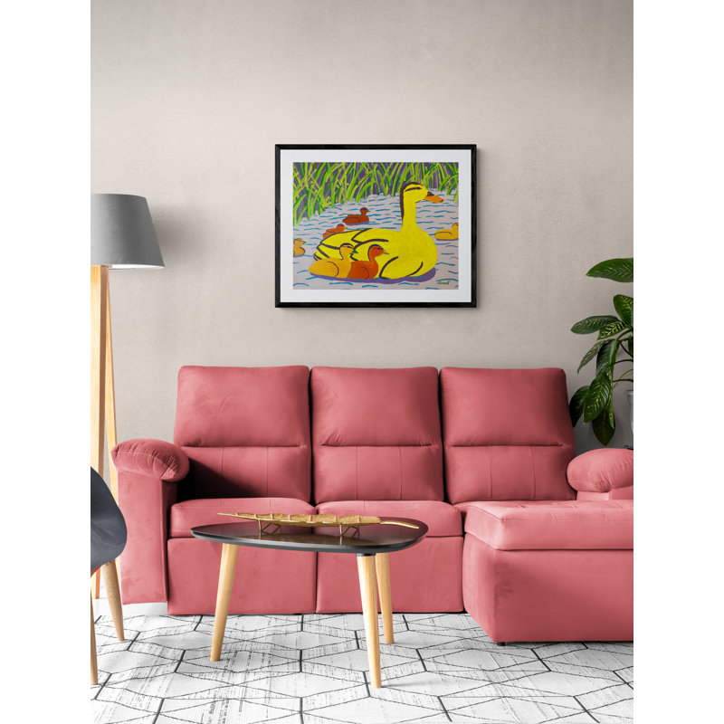 Mama And Her Ducklings by Sue Graef, Wrapped Canvas, 24" H x 32" W