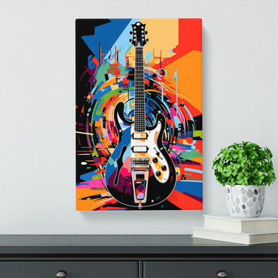 Electric Guitar Pop - Wrapped Canvas