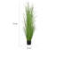 Tall Herbe plante artificielle en soie 47 pouces d'intérieur, feuilles vertes, noir