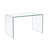 50" Clear Glass Computer Desk