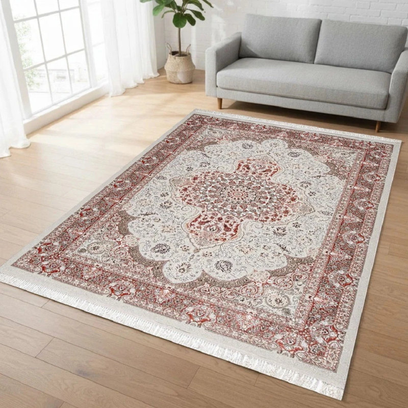 Rectangle Geometric Flatweave Berber Indoor / Outdoor Area Rug, Pink, Rectangle 160 x 230 cm