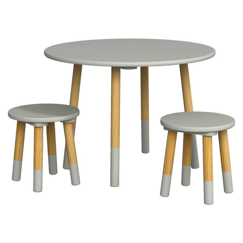 Piedmont 60cm Writing Desk Chair Set, Grey