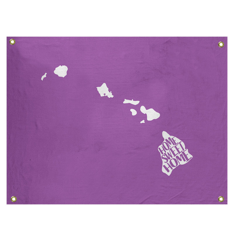 Tapisserie murale à la maison en hawaii doux, H 59 po x l 80 po, Violet