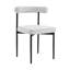 Ensemble de deux chaises d'appoint de salle à manger rembourrées en polyester gris et noir-746252866-746252894