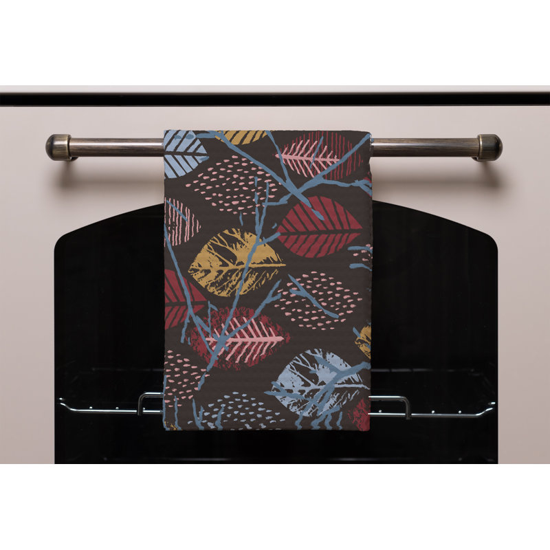 Cotton Floral Waffle Kitchen Towel