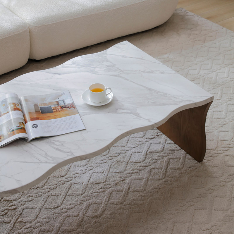 Table basse 47,24 "Whisper Of Waves, Noyer brun