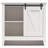 Alton Nightstand with Sliding Barn Door and 4 Shelves-537654138
