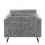 Luxueuse chaise d'appoint moderne en polyester gris pour l'élégance du salon