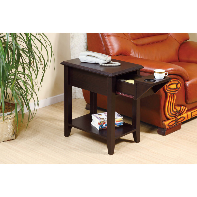 Tollett End Table with Storage, Red Cocoa