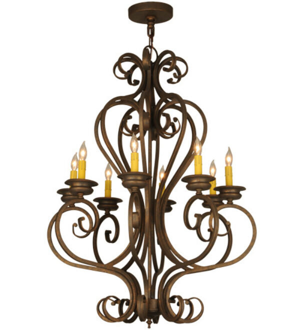 Fernando 8 - Light Chandelier, French Bronze, No Shade