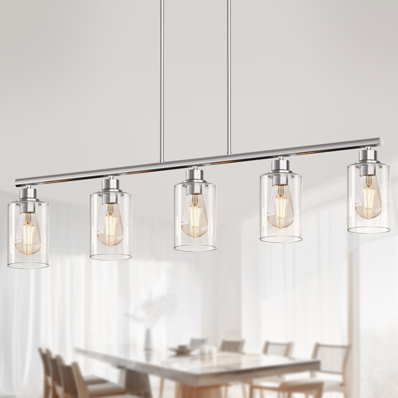 Lyndia 5 - Light Brushed Nickel Kitchen Island Pendant