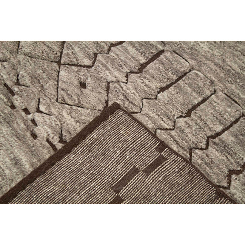 Wool Southwestern Area Rug in Brown