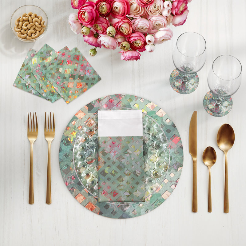 Sous-verres ronds en cuir Defun, Brandun