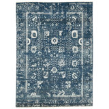 Wool Oriental Area Rug in Blue