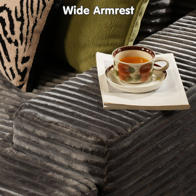 Méridienne convertible gris moelleux, canapé-lit désossé avec accoudoirs larges et coussins décoratifs, aucun assemblage requis, fauteuil confortable polyvalent pour le salon et la chambre à coucher